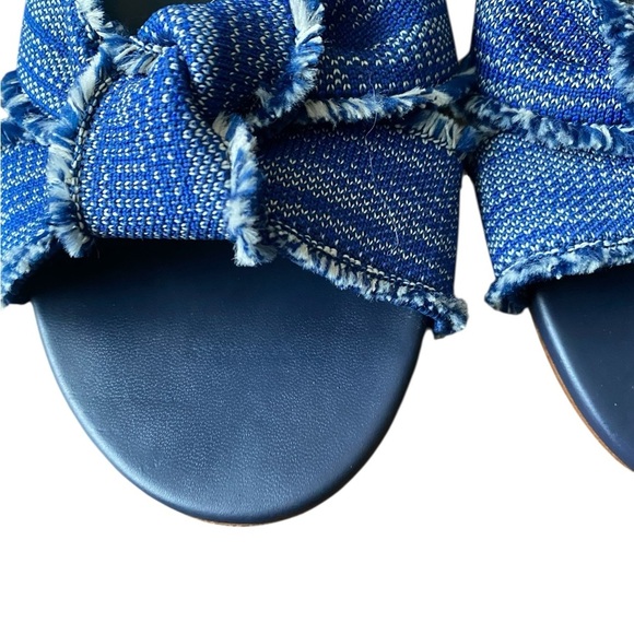 Rothy’s The Knot Denim blue Frayed slide sandals - Picture 4 of 12
